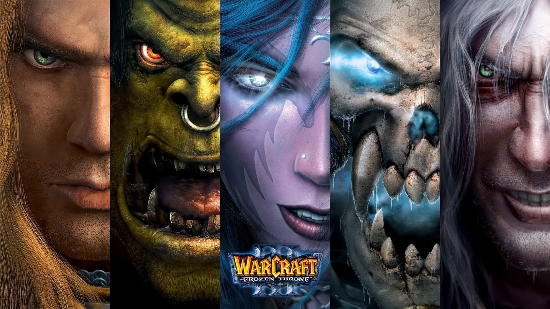 Промо-арт Warcraft III: The Frozen Throne с героями разных народов Азерота